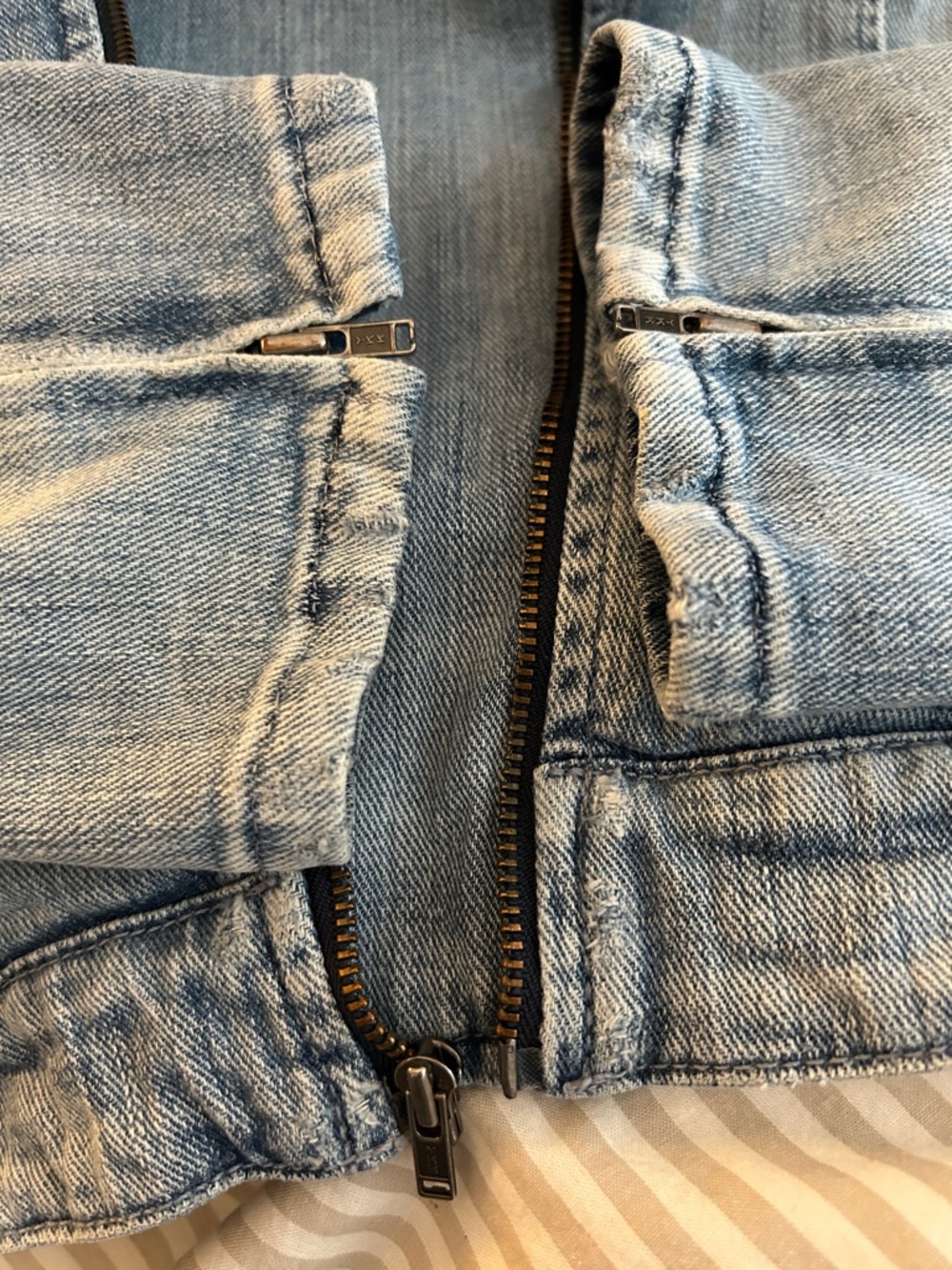 Light Wash Denim Moto Jacket - Picture 12 of 12